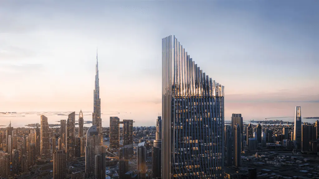 Next to Burj Khalifa
